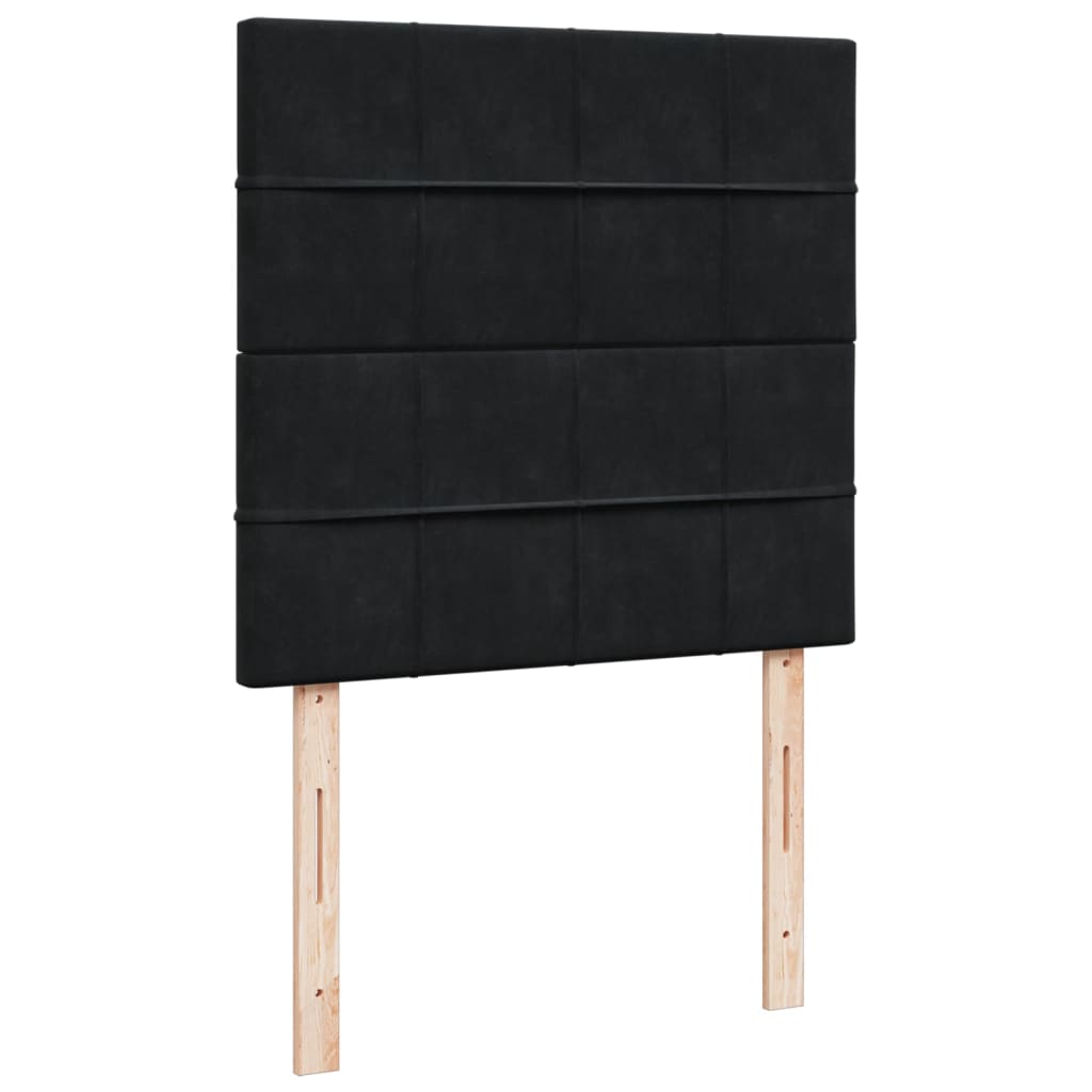 Box spring krevet s madracem crni 80 x 200 cm baršunasti