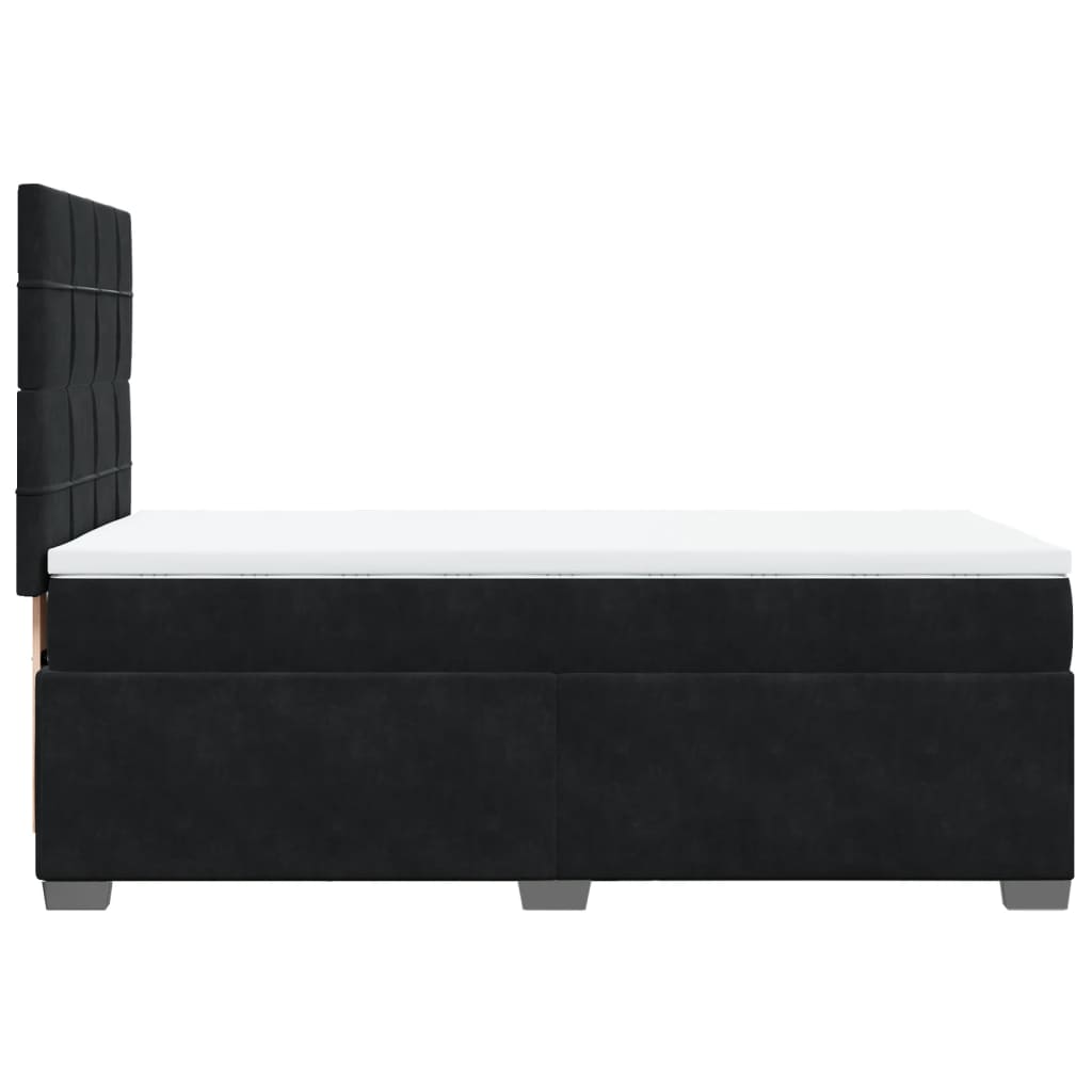 Box spring krevet s madracem crni 80 x 200 cm baršunasti