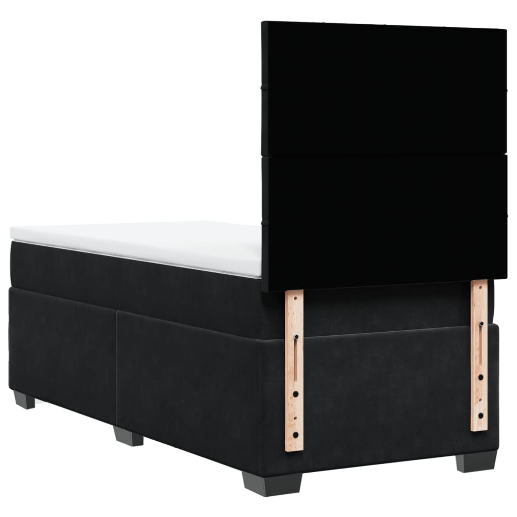 Box spring krevet s madracem crni 80 x 200 cm baršunasti