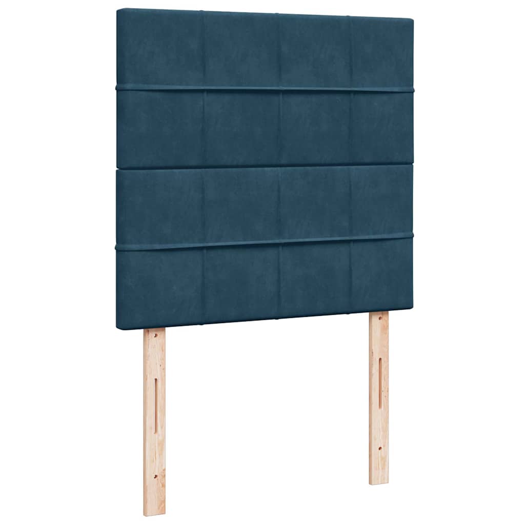 Box spring krevet s madracem plavi 80 x 200 cm baršunasti