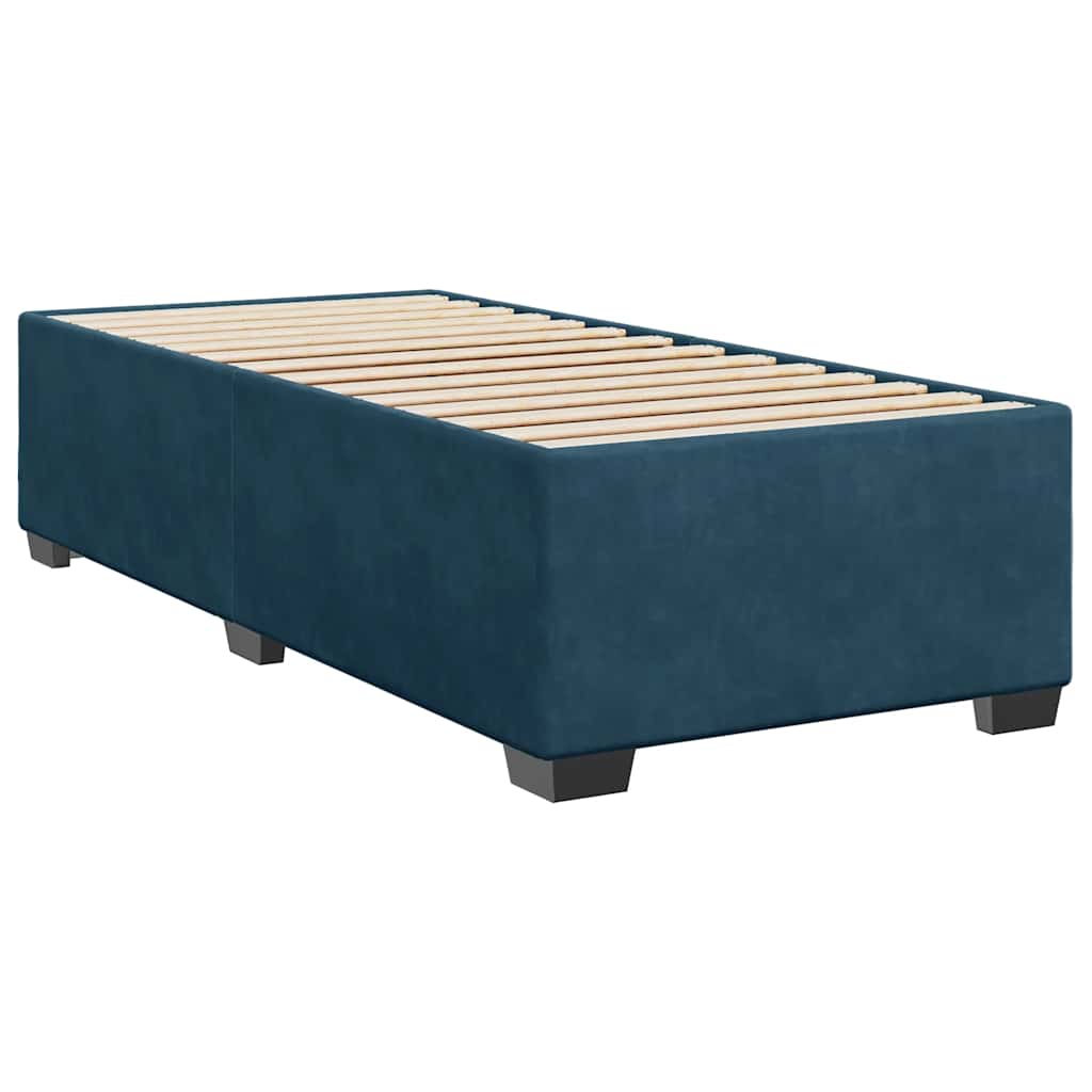 Box spring krevet s madracem plavi 100x200 cm baršunasti
