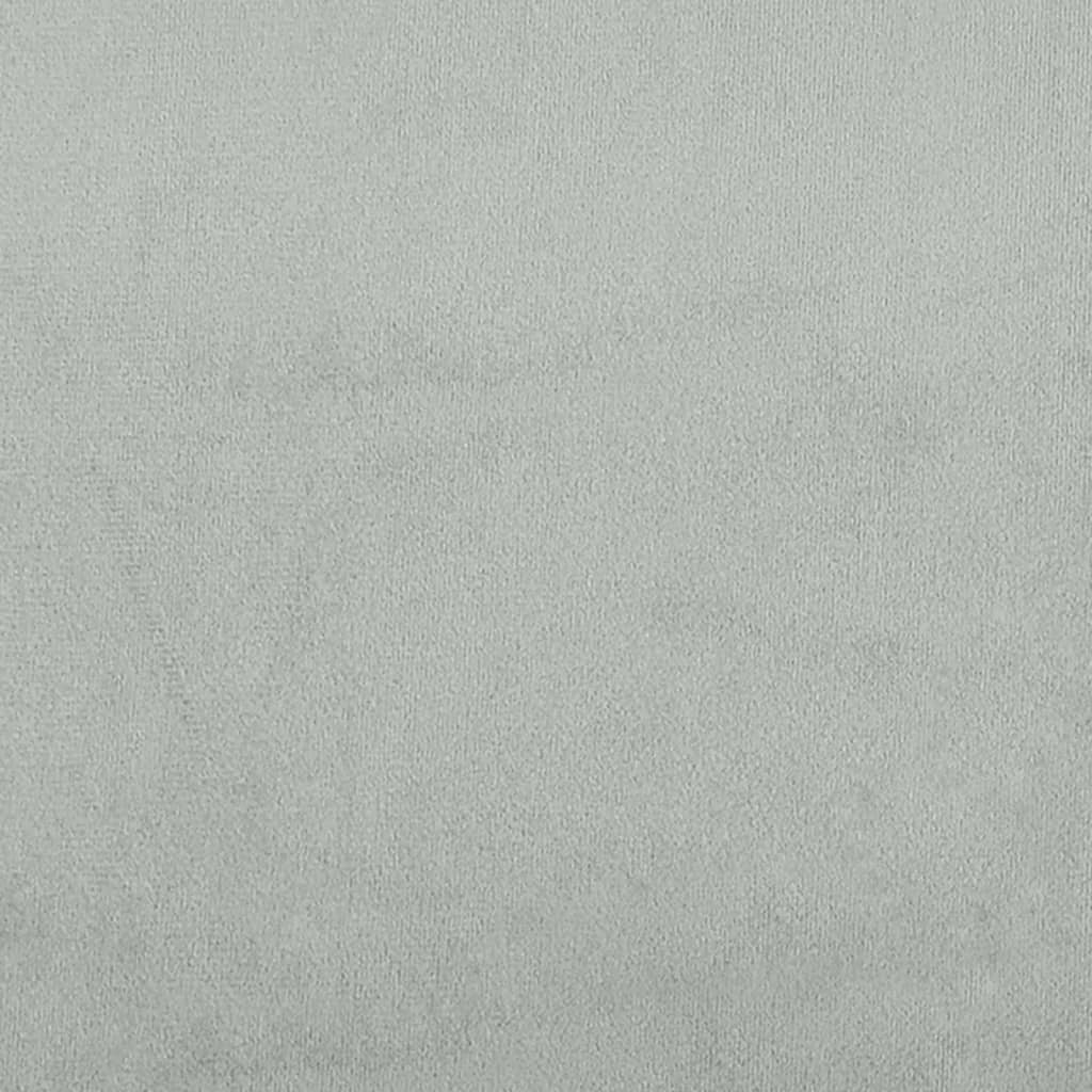 Box spring krevet s madracem svjetlosivi 100x200 cm baršunasti