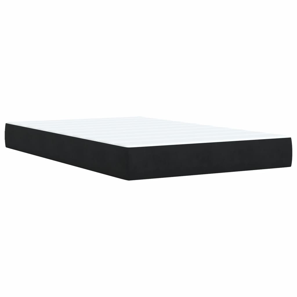 Krevet box spring s madracem crni 120 x 190 cm baršunasti