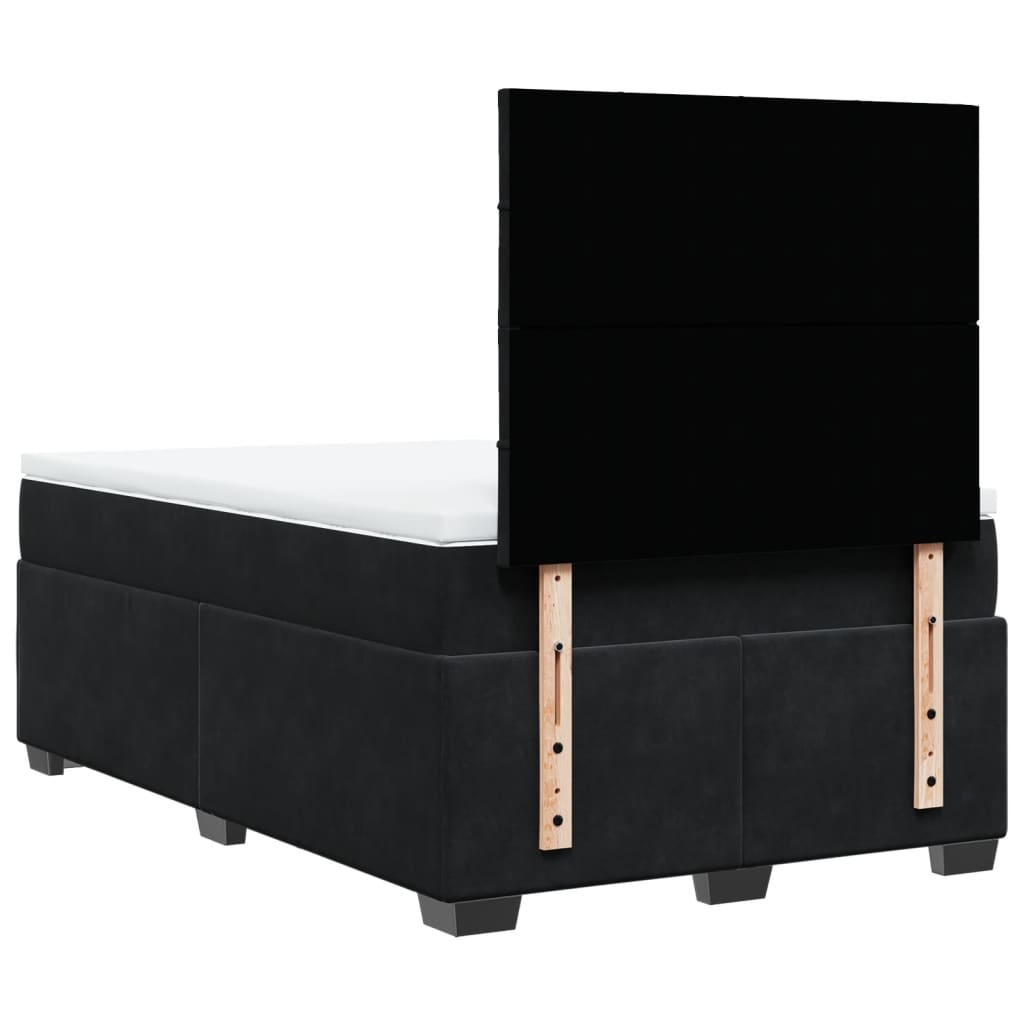 Box spring krevet s madracem crni 120 x 200 cm baršunasti