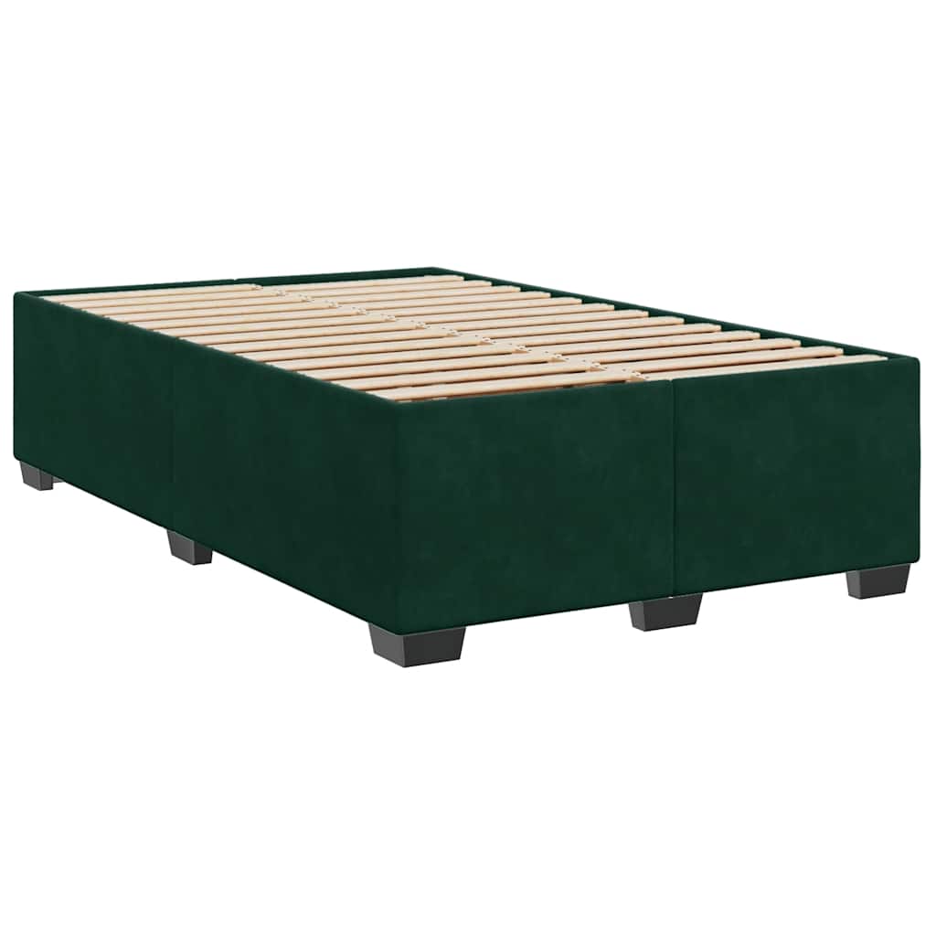Box spring krevet s madracem tamnozeleni 120x200 cm baršunasti