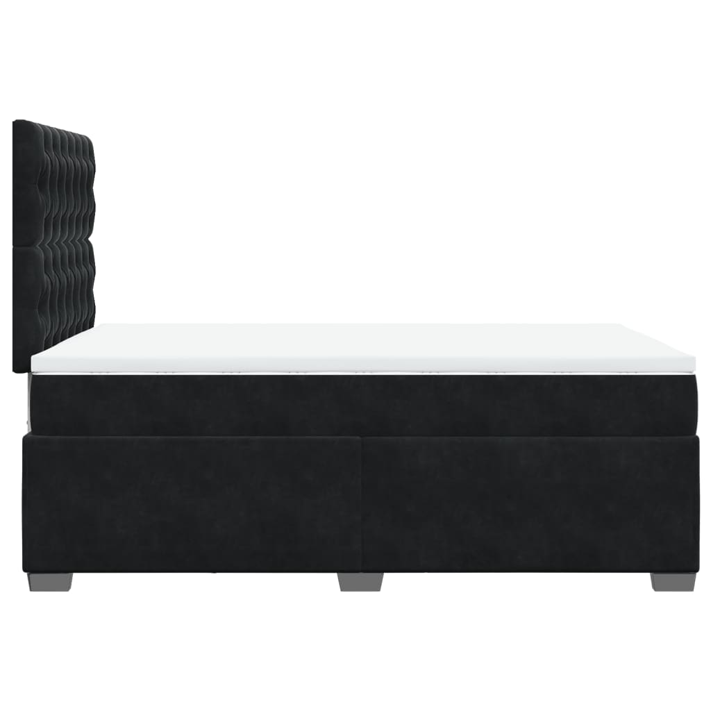Box spring krevet s madracem crni 120 x 200 cm baršunasti