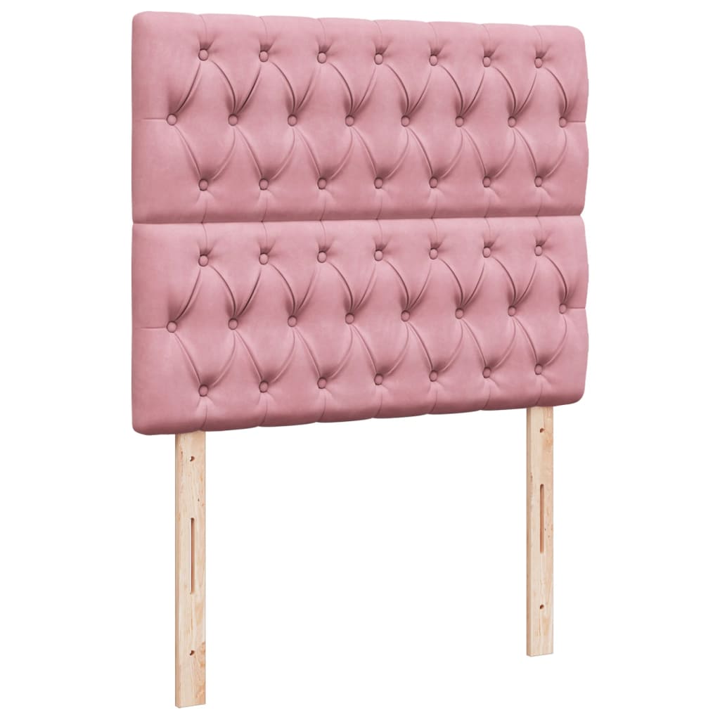 Box spring krevet s madracem ružičasti 120 x 200 cm baršunasti