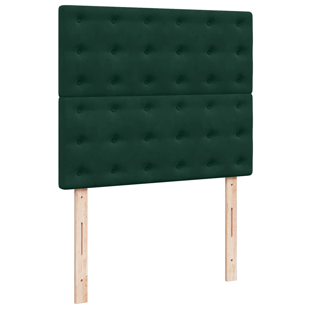 Box spring krevet s madracem tamnozeleni 120x200 cm baršunasti