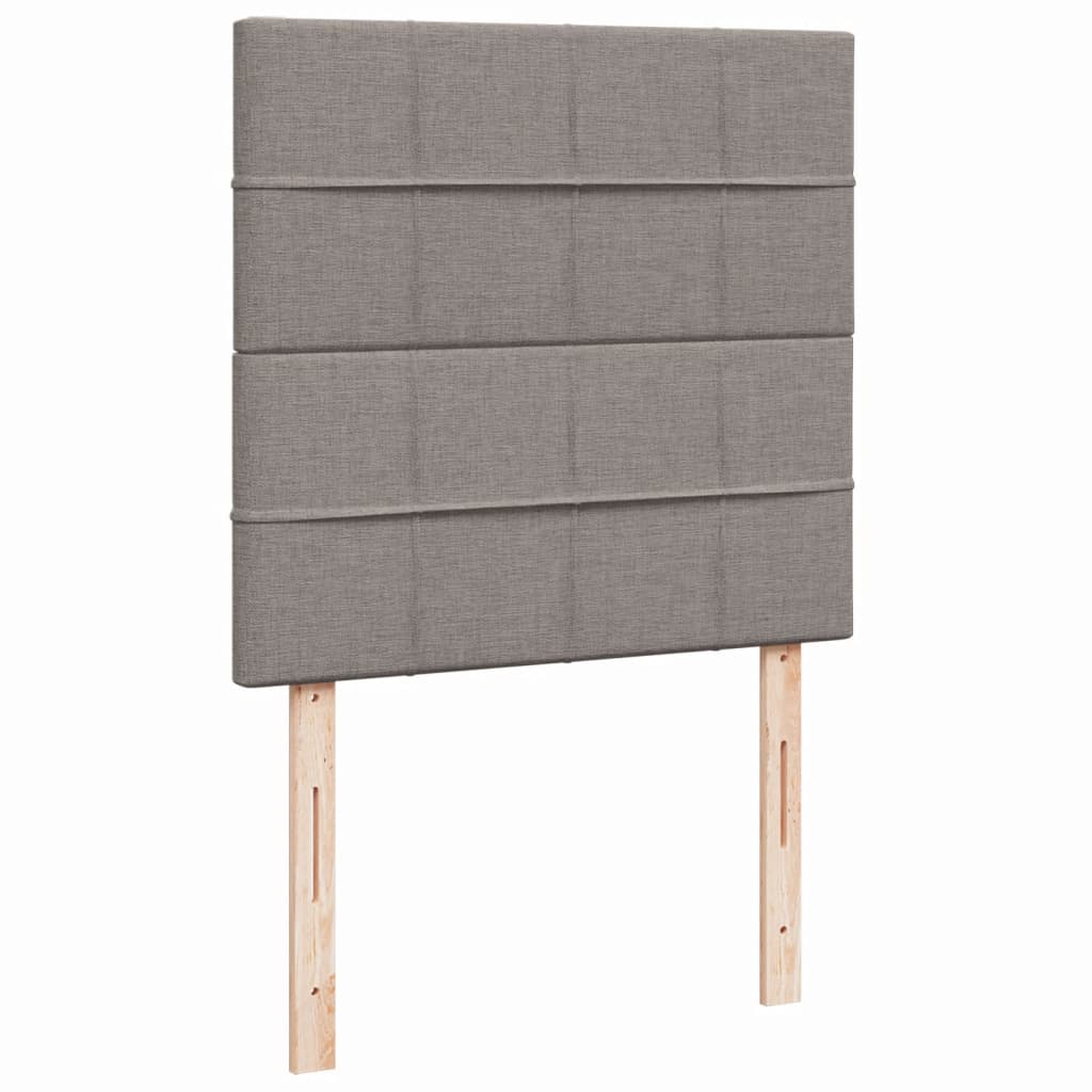 Krevet s oprugama i madracem smeđesivi 90x190 cm od tkanine