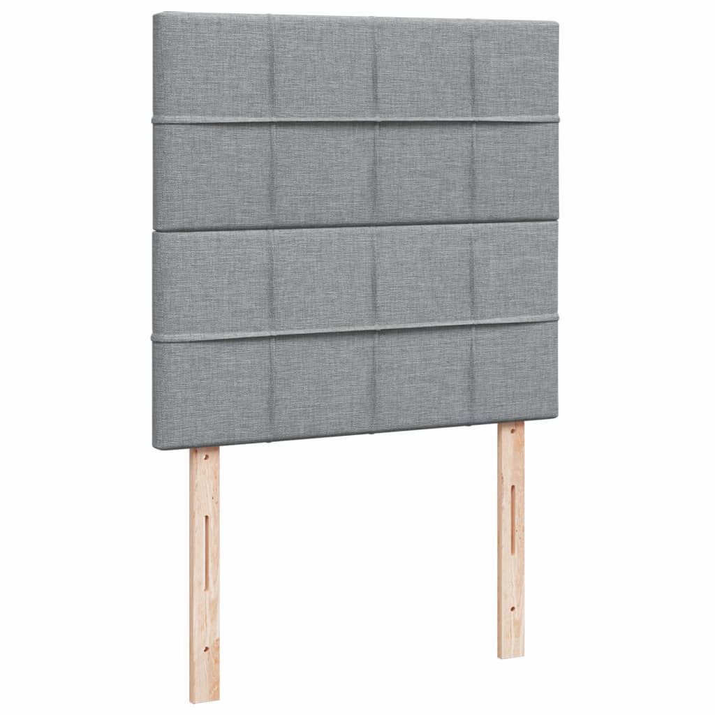 Krevet s oprugama i madracem svjetlosivi 100x200 cm od tkanine