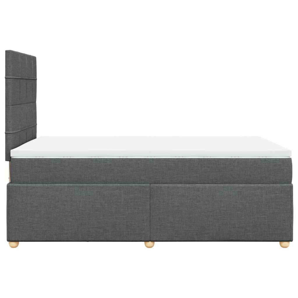 Krevet box spring s madracem tamnosivi 120 x 190 cm tkanina