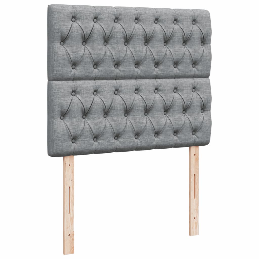 Krevet s oprugama i madracem svjetlosivi 120x190 cm od tkanine