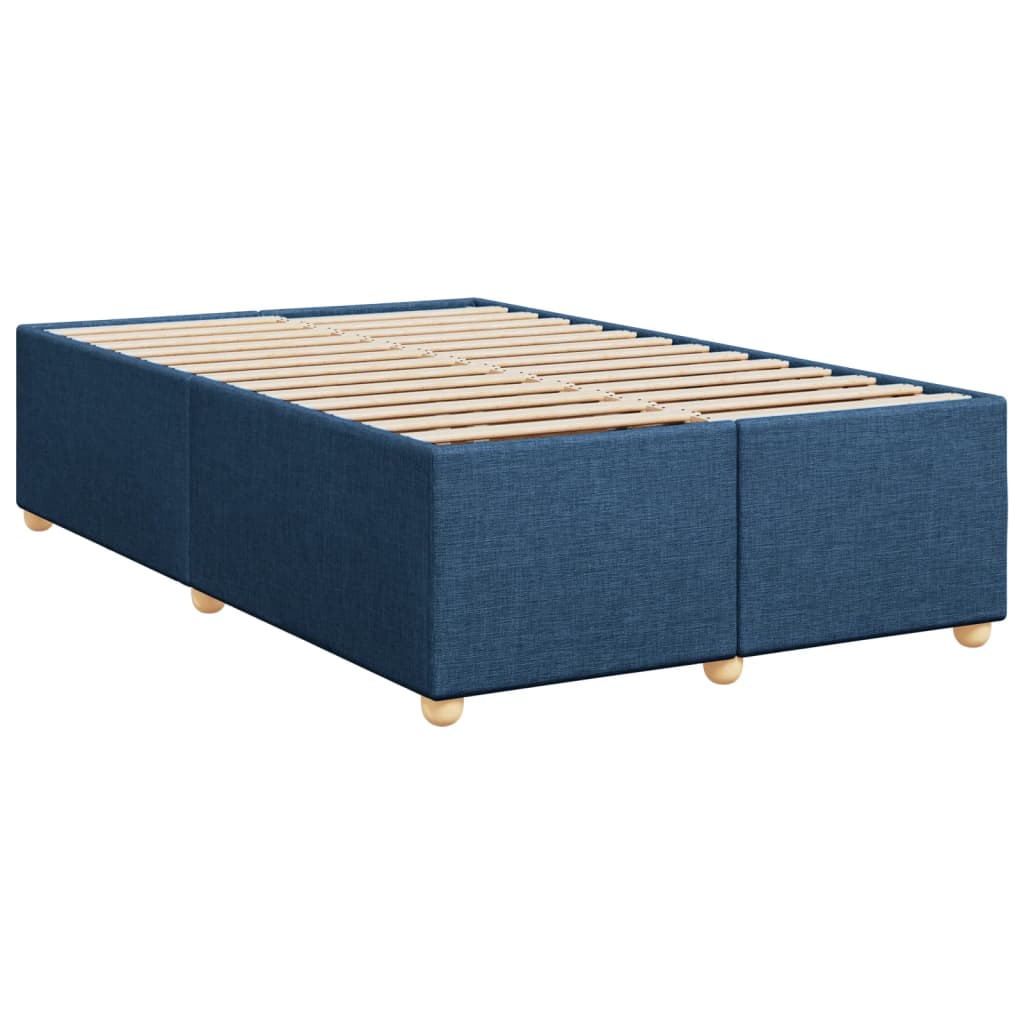 Krevet s oprugama i madracem plavi 120 x 190 cm od tkanine