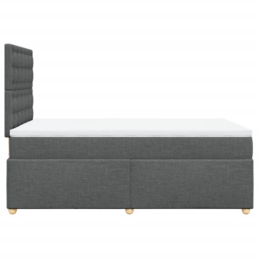 Krevet box spring s madracem tamnosivi 120 x 190 cm tkanina
