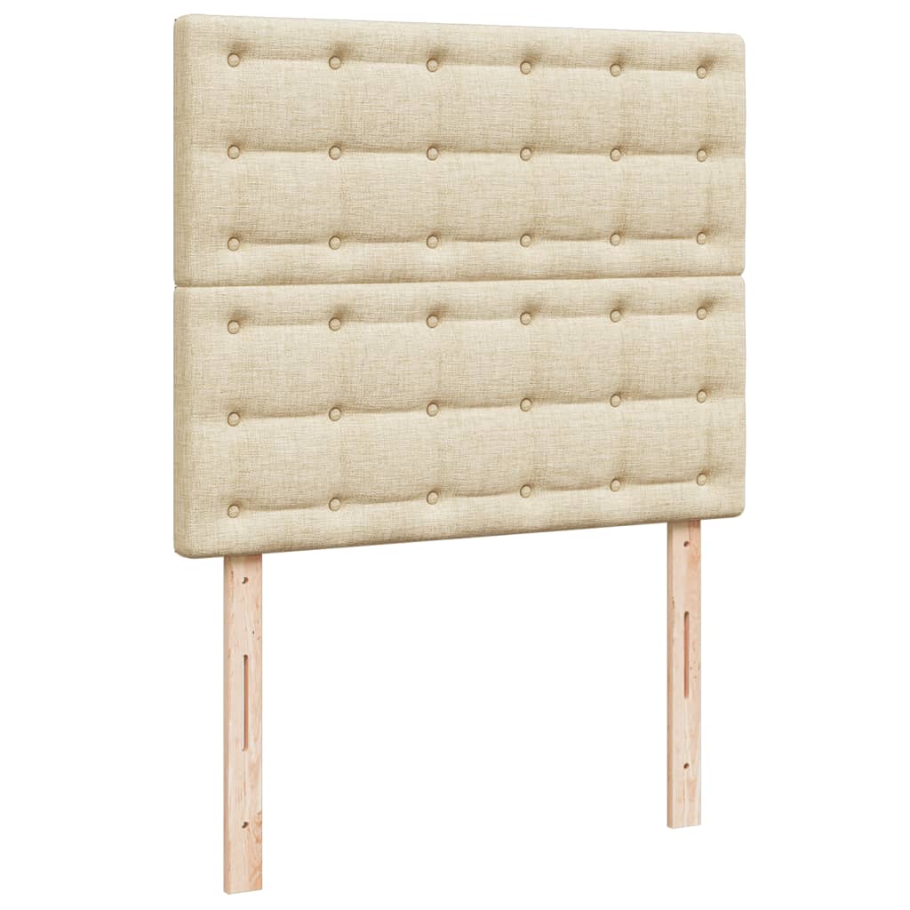 Krevet box spring s madracem krem 120 x 190 cm od tkanine