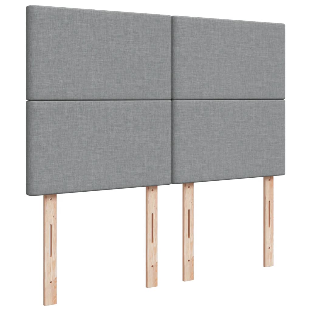 Krevet box spring s madracem svjetlosiva 160x200 cm tkanina