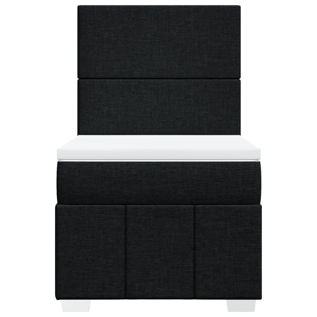Box spring krevet s madracem crni 80 x 200 cm od tkanine