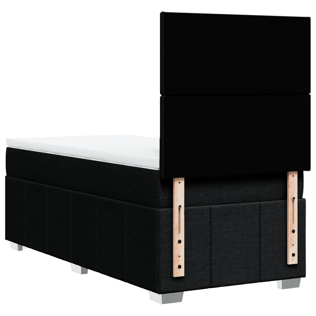 Box spring krevet s madracem crni 80 x 200 cm od tkanine