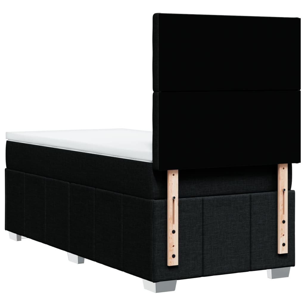 Box spring krevet s madracem crni 80 x 200 cm od tkanine