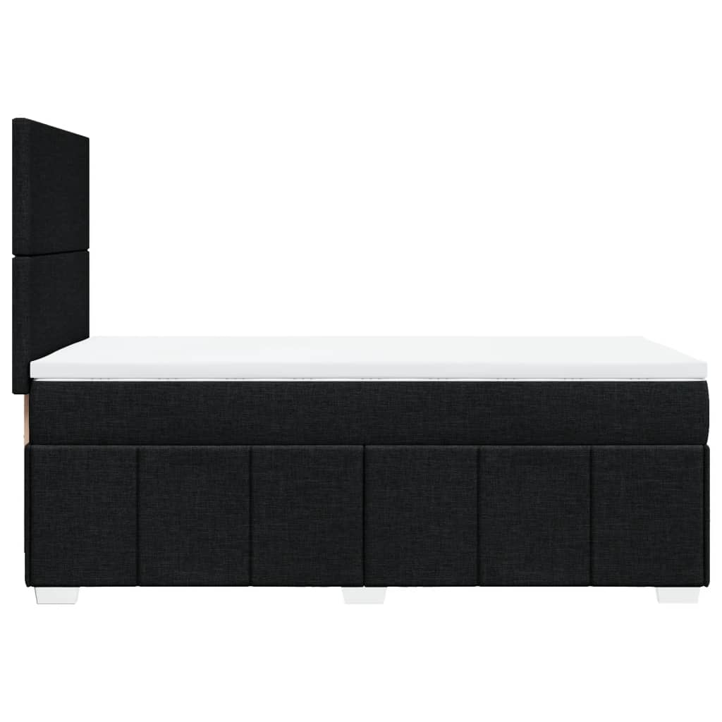 Box spring krevet s madracem crni 90x190 cm od tkanine