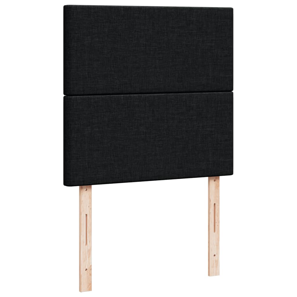 Box spring krevet s madracem crni 90x190 cm od tkanine