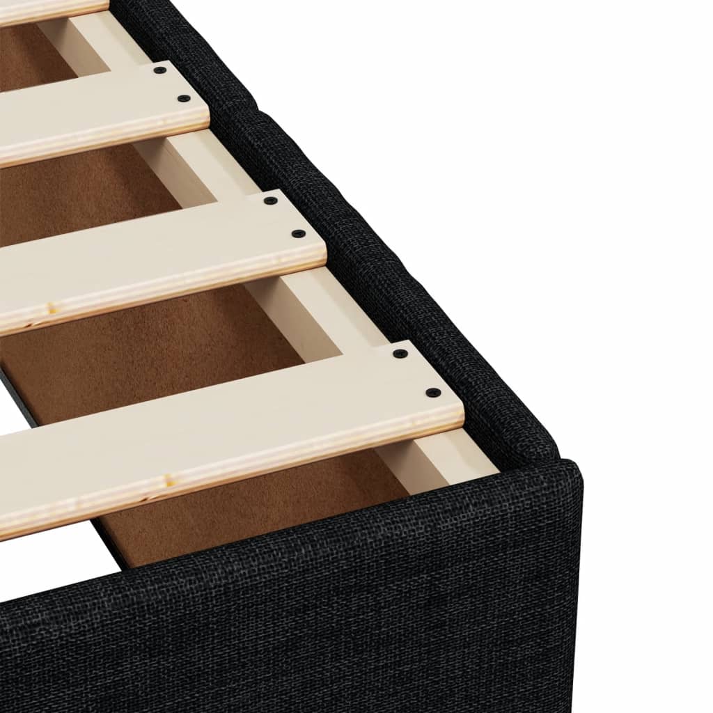 Box spring krevet s madracem crni 90x190 cm od tkanine