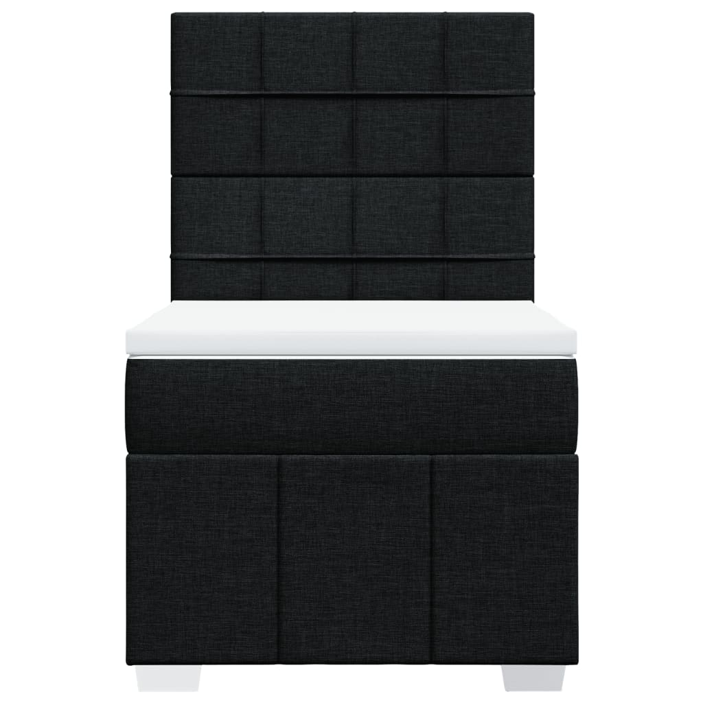 Box spring krevet s madracem crni 90x190 cm od tkanine