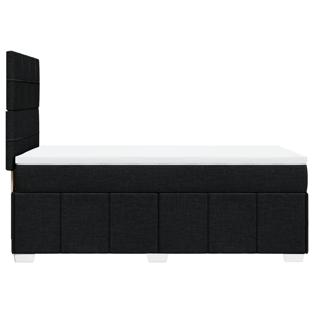Box spring krevet s madracem crni 90x190 cm od tkanine