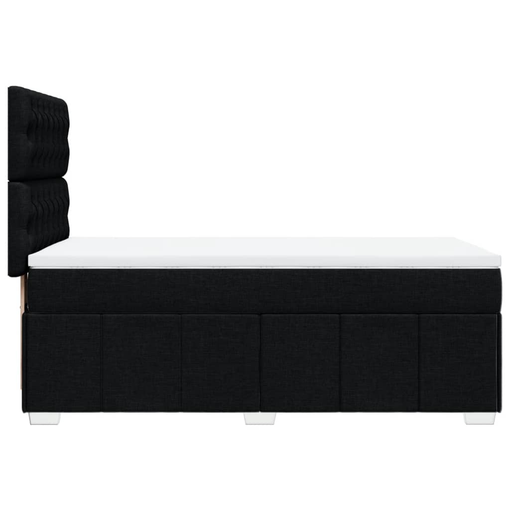 Box spring krevet s madracem crni 90x190 cm od tkanine