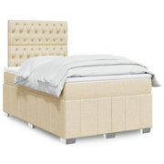 Krevet box spring s madracem krem 120 x 190 cm od tkanine