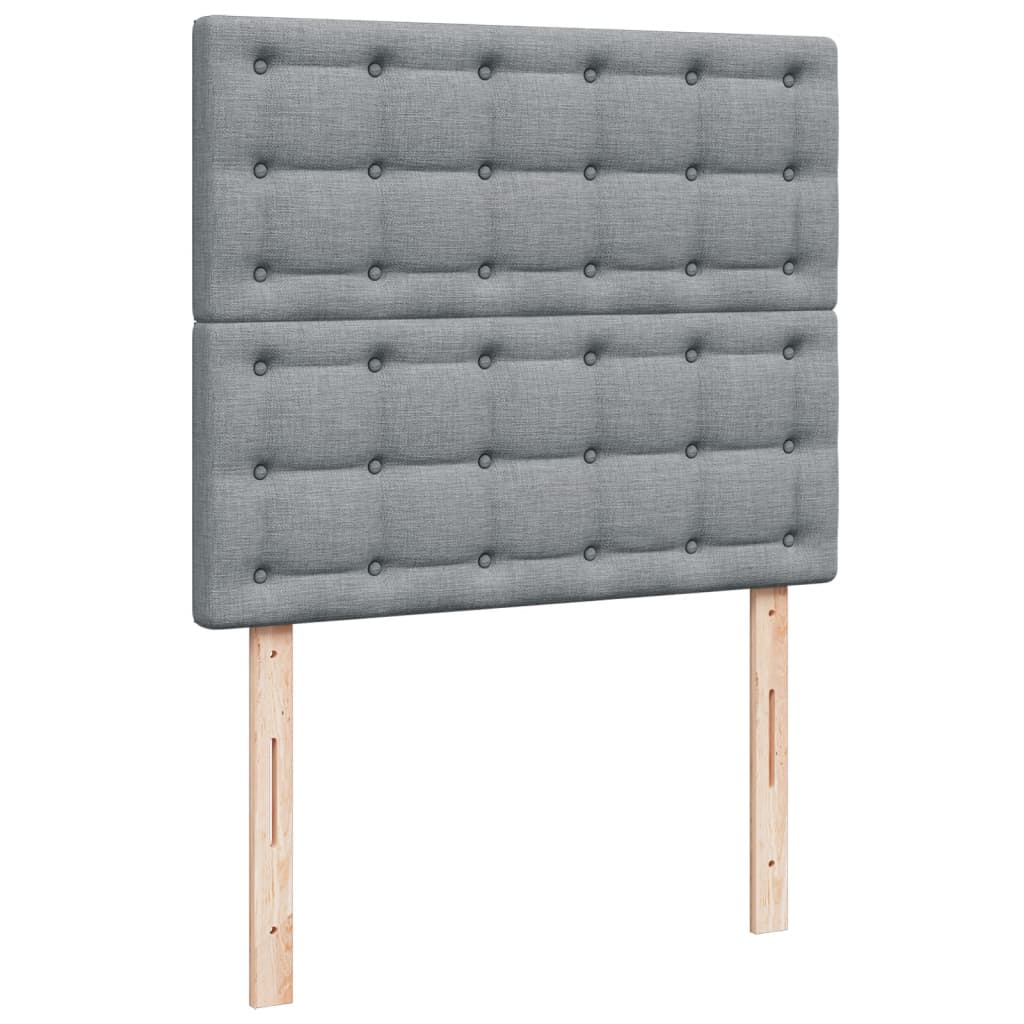 Krevet s oprugama i madracem svjetlosivi 120x190 cm od tkanine