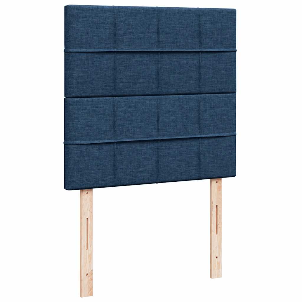 Krevet s oprugama i madracem plavi 80x200 cm od tkanine