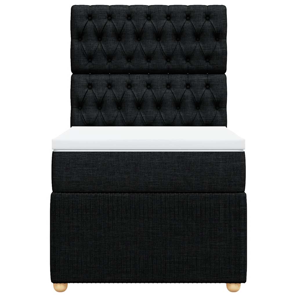 Box spring krevet s madracem crni 80 x 200 cm od tkanine