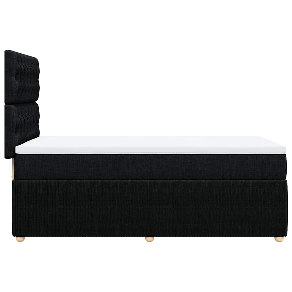 Box spring krevet s madracem crni 80 x 200 cm od tkanine