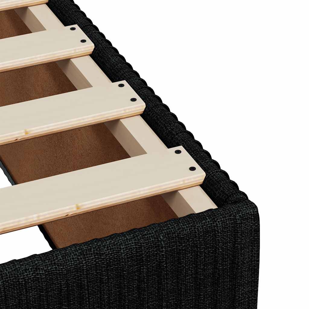 Box spring krevet s madracem crni 80 x 200 cm od tkanine