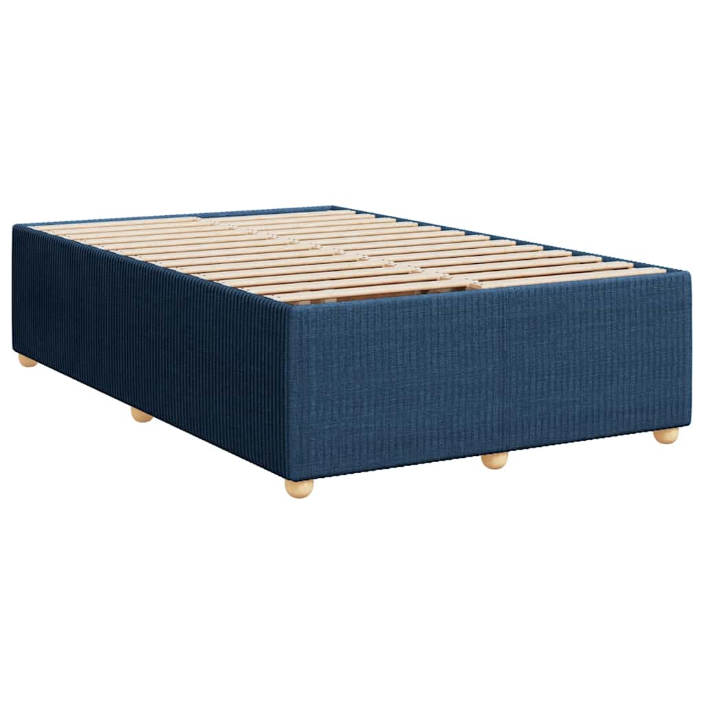 Krevet s oprugama i madracem plavi 120 x 190 cm od tkanine
