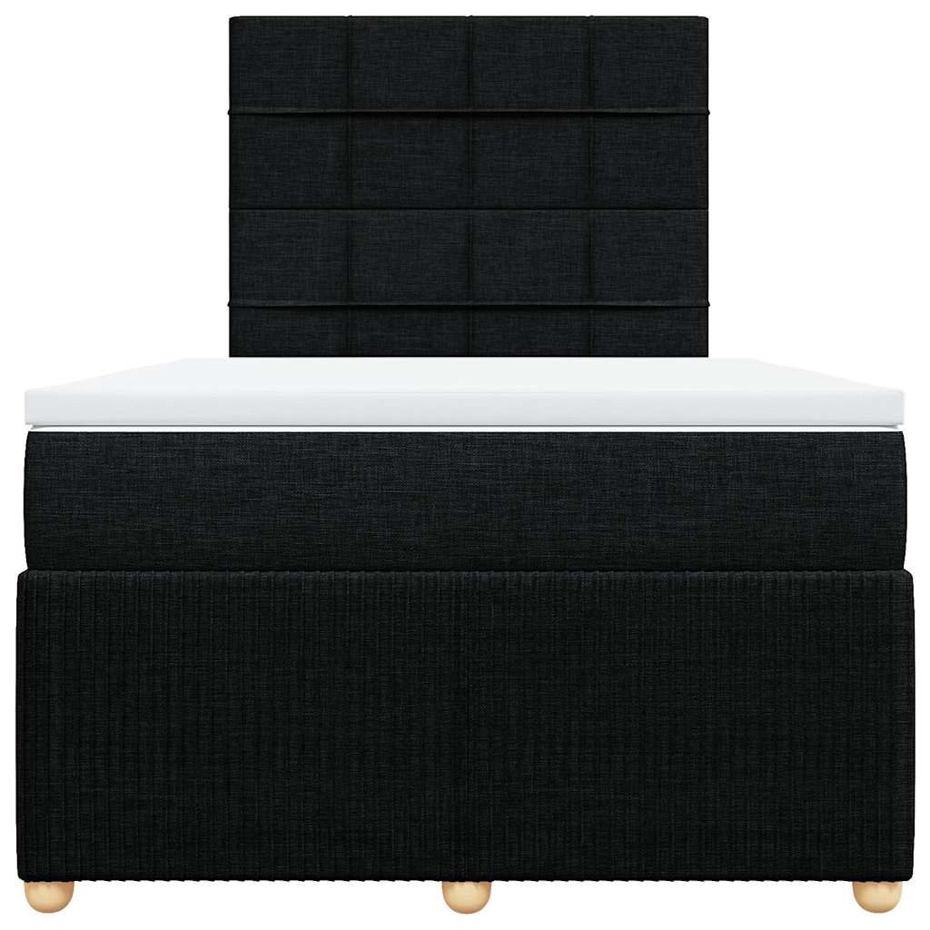 Krevet box spring s madracem crni 120 x 190 cm od tkanine
