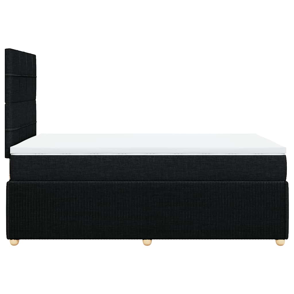 Krevet box spring s madracem crni 120 x 190 cm od tkanine