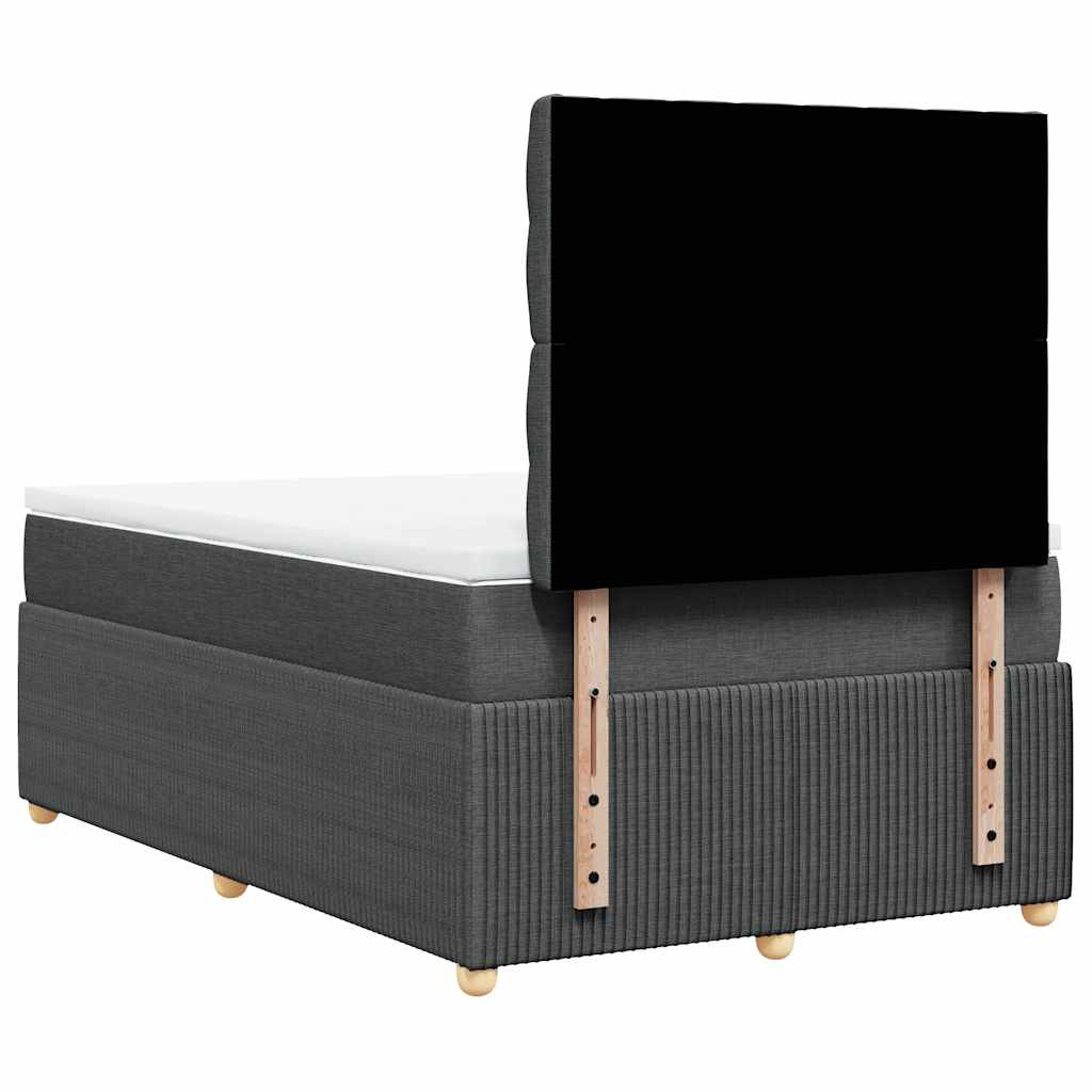 Krevet box spring s madracem tamnosivi 120 x 190 cm tkanina