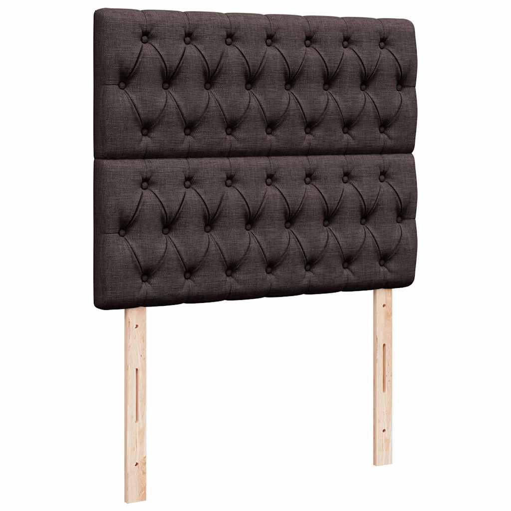 Krevet box spring s madracem tamnosmeđi 120 x 190 cm od tkanine
