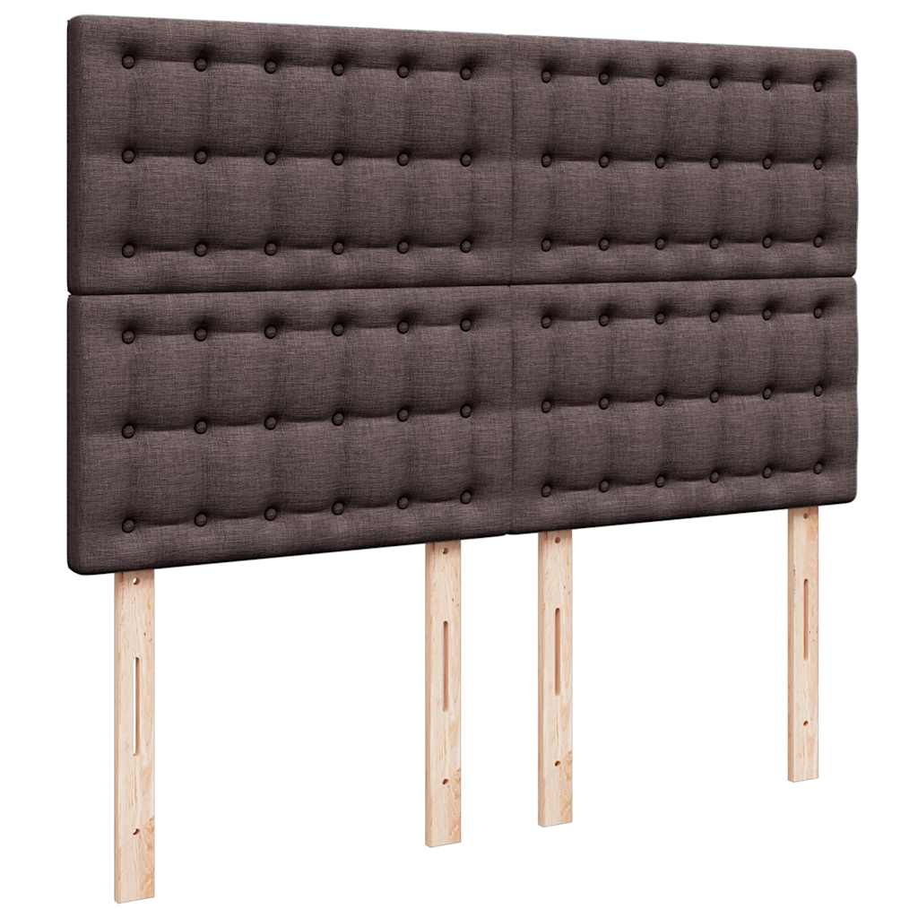 Krevet s oprugama i madracem tamnosmeđi 140 x 190 cm od tkanine