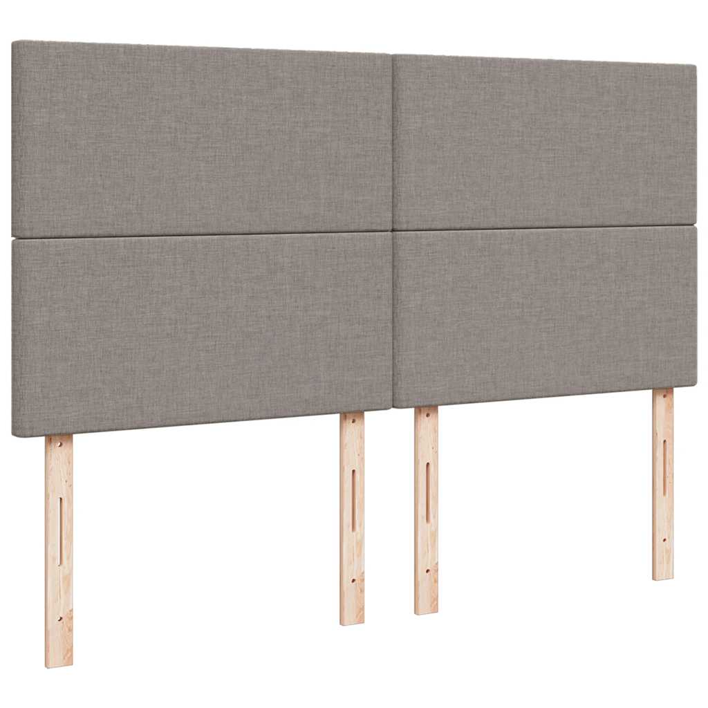 Krevet s oprugama i madracem smeđesivi 180x200 cm tkanina