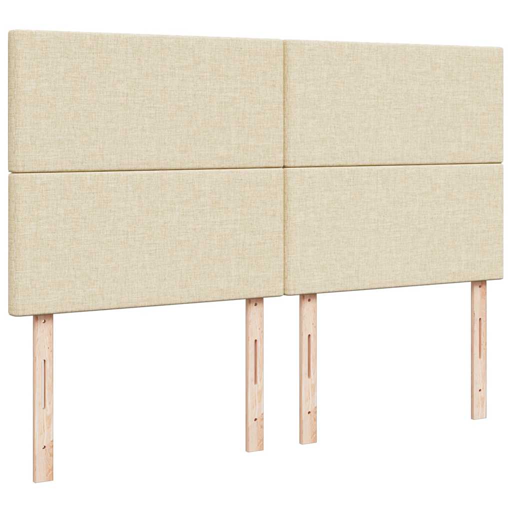 Krevet s oprugama i madracem krem 180x200 cm od tkanine