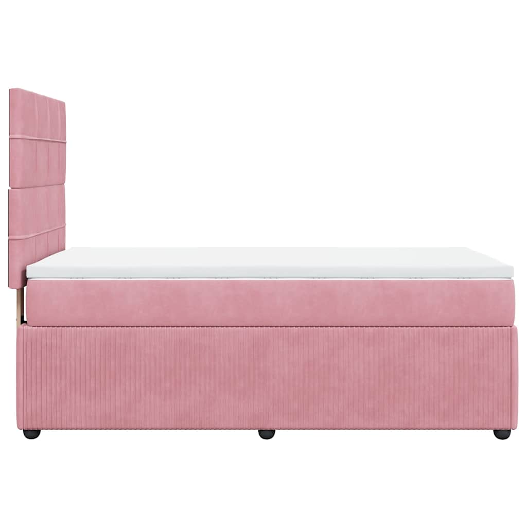 Box spring krevet s madracem ružičasti 80 x 200 cm baršunasti