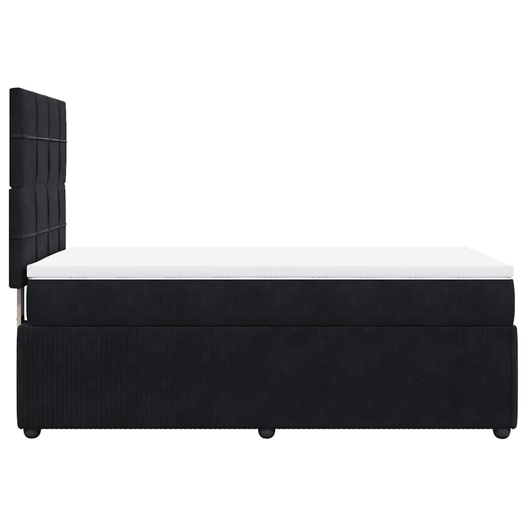 Box spring krevet s madracem crni 100x200 cm baršunasti