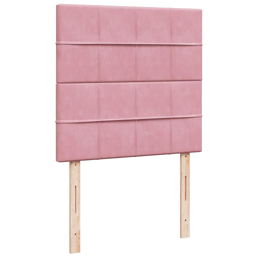 Box spring krevet s madracem ružičasti 100x200 cm baršunasti
