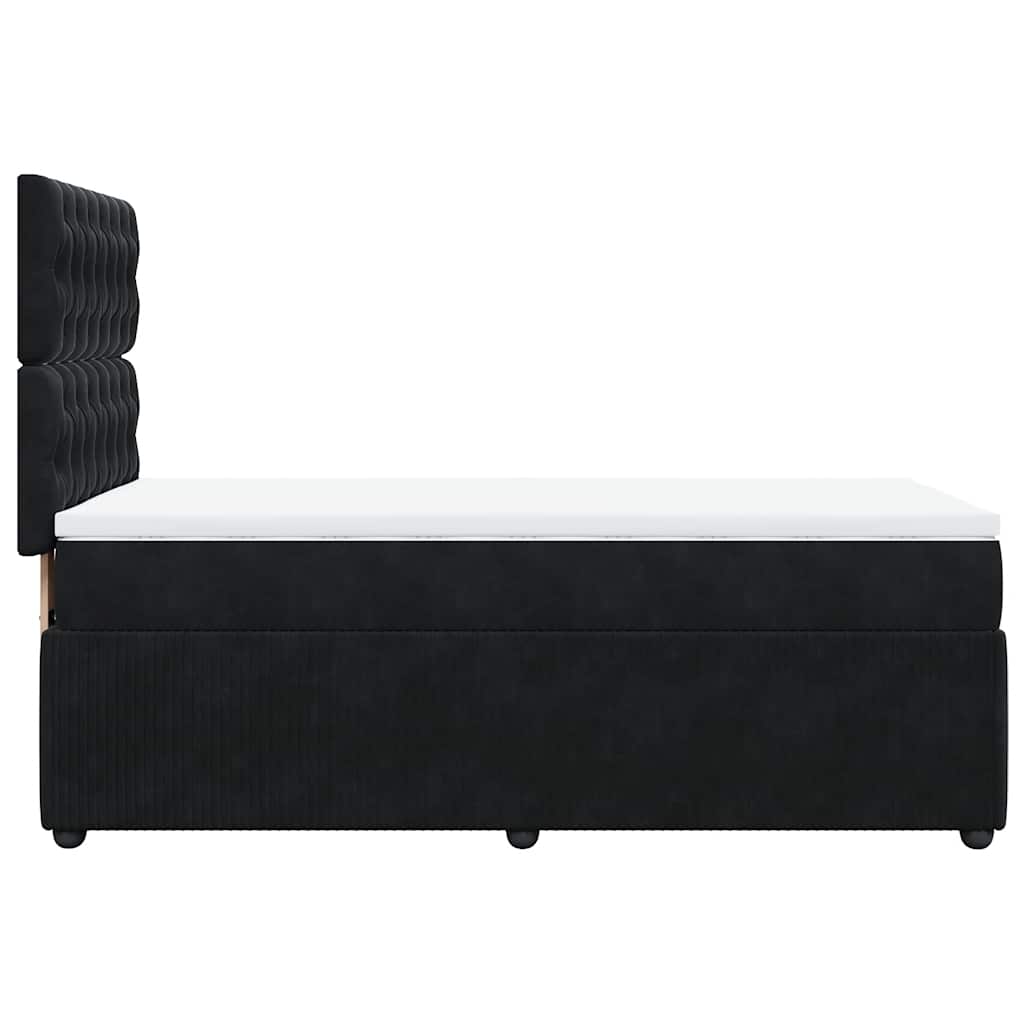 Box spring krevet s madracem crni 100x200 cm baršunasti
