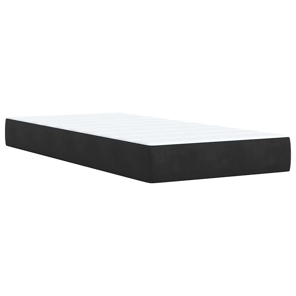 Box spring krevet s madracem crni 100x200 cm baršunasti