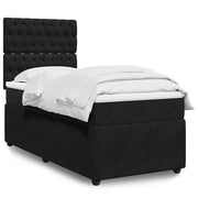 Box spring krevet s madracem crni 100x200 cm baršunasti
