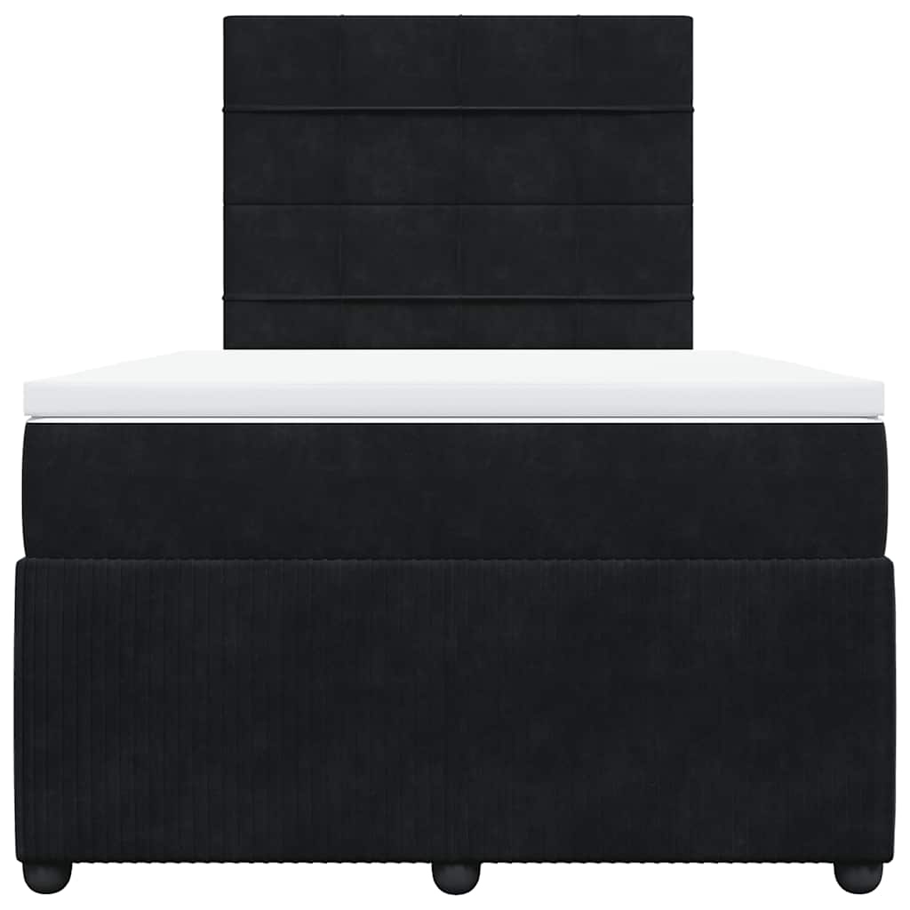 Box spring krevet s madracem crni 120 x 200 cm baršunasti